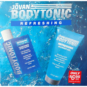 Vintage Jovan Body Tonic Mens Conditioning After Shave-Shower Gel Gift Set